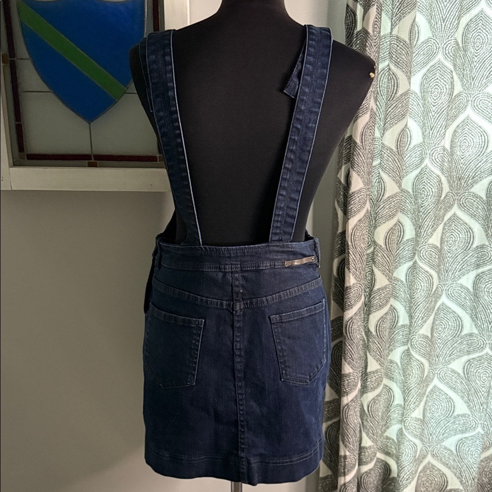 Comptoir des Cotonniers Denim Overall Jumper/ Skirt SZ Medium - Picture 6 of 10